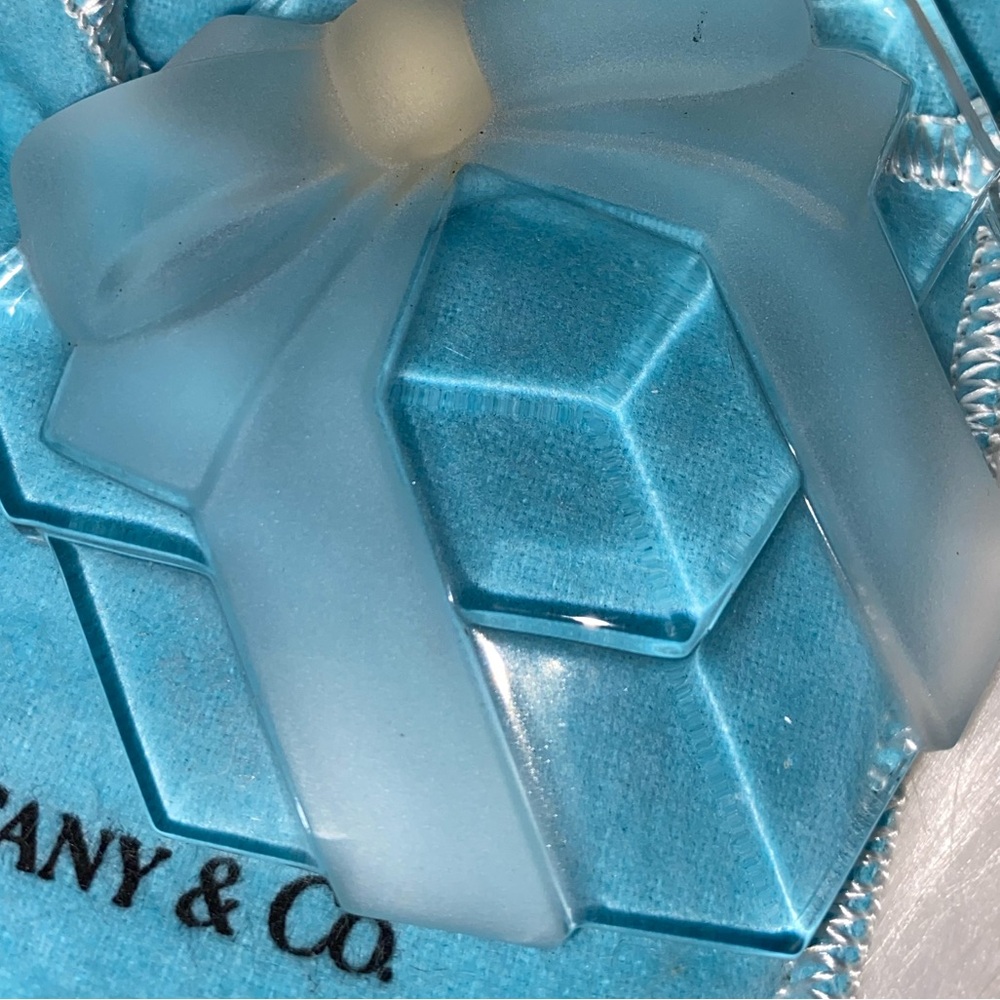 Tiffany & Co. Glass Ornament with Red Accent Ribbon - Picture 3 of 4